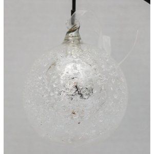 PAIR OF DILLARD'S TRIMMING ROUND GLASS ORNAMENTS